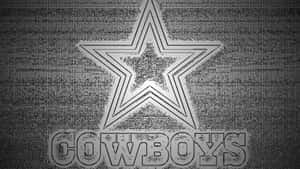 Dallas Cowboys Star Logo Blackand White Wallpaper