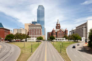 Dallas Skyline At Dusk Wallpaper