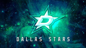 Dallas Stars Cosmic Green Logo Wallpaper