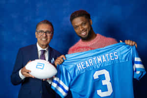 Damar Hamlin Heartmates Jersey Presentation Wallpaper