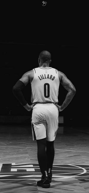 Damian Lillard Black And White Photo Wallpaper