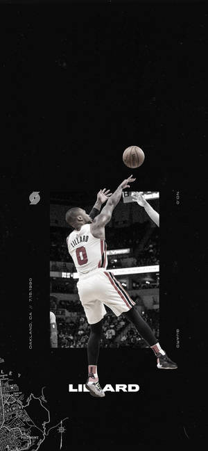 Damian Lillard Monochrome Lay-up Wallpaper