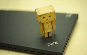 Danbo_on_ Thinkpad_ Laptop Wallpaper