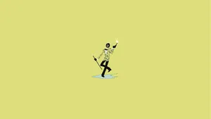 Dancing Figure Yellow Background Wallpaper