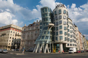 Dancing House: Architectural Marvel In Prague Wallpaper