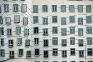 Dancing House Windows Up-close Wallpaper