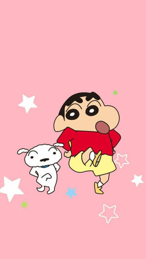 Dancing Shiro And Shinchan Aesthetic Wallpaper