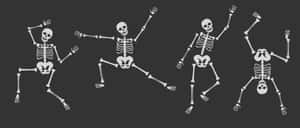 Dancing Skeletons Funky Graphic Wallpaper