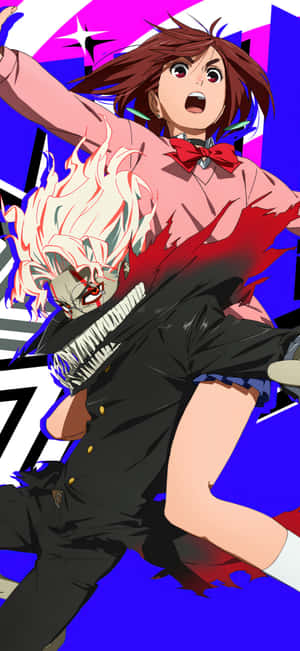 Dandadan Anime Action Scene Wallpaper