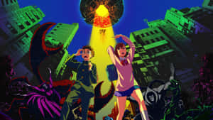 Dandadan Anime Action Scene Wallpaper