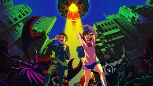 Dandadan Anime Action Scene Wallpaper