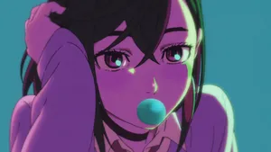 Dandadan Character Bubblegum Scene Wallpaper