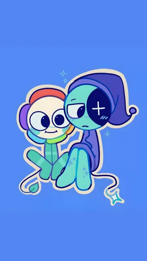 Dandys World Cute Character Duo Wallpaper