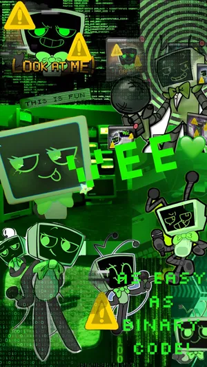 Dandys World Digital Chaos Wallpaper