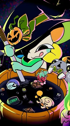 Dandys World Halloween Brew Wallpaper