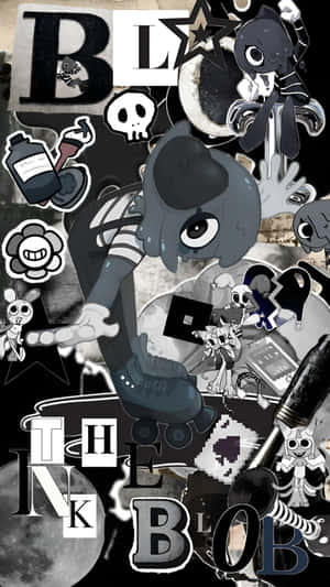 Dandys World Ink Blob Wallpaper