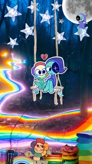 Dandys World Magical Swing Wallpaper