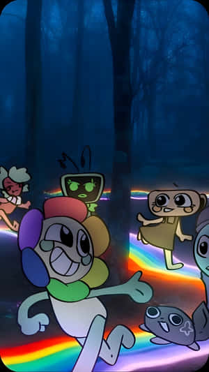 Dandys World Rainbow Forest Wallpaper