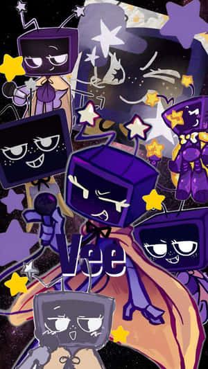 Dandys World Vee Characters Wallpaper