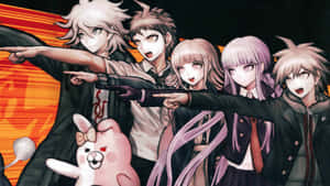 Danganronpa Characters Pointing Wallpaper