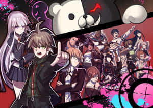 Danganronpa Charactersand Monokuma Wallpaper