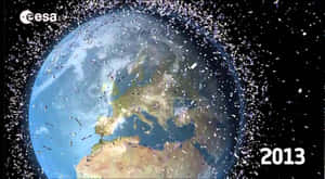 Dangerous Space Debris In Earth's Orbit Wallpaper