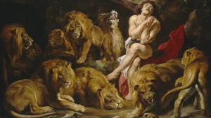 Daniel In The Lions Den Baroque Wallpaper