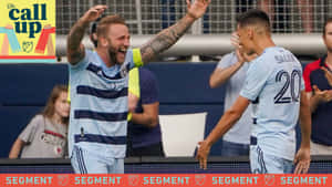 Daniel Salloi And Johnny Russell Sporting Kansas City Wallpaper