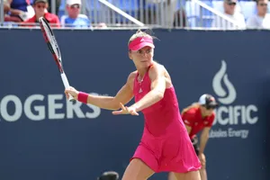 Daniela Hantuchova In Actual Tennis Game Wallpaper