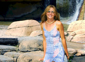 Daniela Hantuchova Near Waterfalls Wallpaper