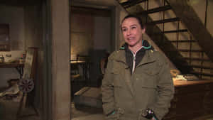 Danielle Harris Striking A Captivating Pose Wallpaper