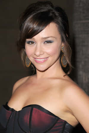 Danielle Harris Stunning Pose In A Black Outfit Wallpaper
