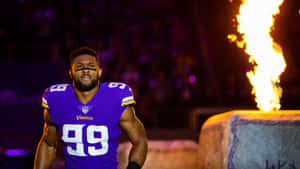 Danielle Hunter Burning Fire Flames Wallpaper