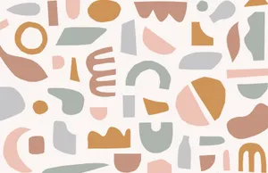 Danish Pastel Abstract Pattern Wallpaper