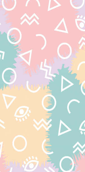 Danish Pastel Geometric Pattern Wallpaper