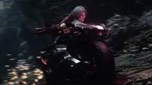 Dante Riding Motorcycle Wallpaper