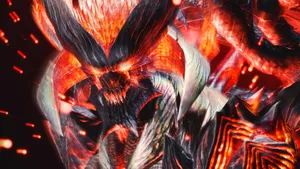 Dante Versus Fiery Demon Wallpaper