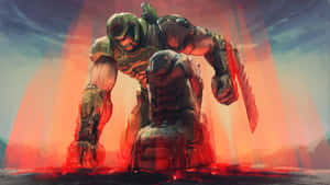 Dare To Battle The Forces Of Hell In Doom Eternal Wallpaper