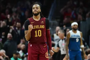 Darius Garland Cleveland Cavaliers Court Presence Wallpaper