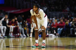 Darius Garland Cleveland Cavaliers Court Stance Wallpaper