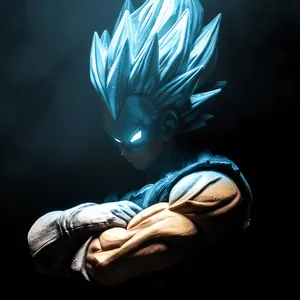 Dark 1080x1080 Vegeta Blue Digital Illustration Wallpaper