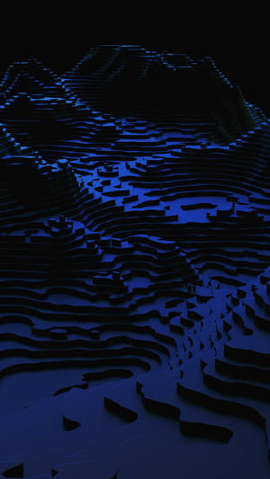 Dark 3d Topographic Map Wallpaper