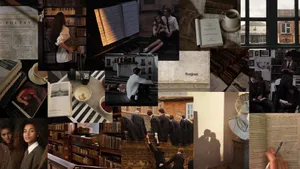 Dark Academia French Aesthetic Wallpaper