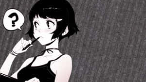 Dark Aesthetic Anime Short-haired Girl Wallpaper