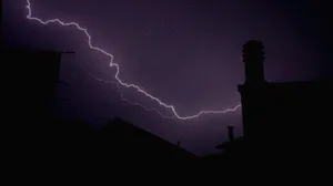 Dark Aesthetic Lightning Night Desktop Wallpaper