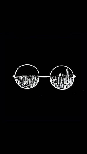 Dark Aesthetic Skyscrapers Glasses Wallpaper