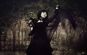 Dark Allure - Mystical Gothic Fashion Awaits Wallpaper