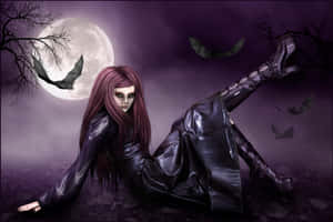 Dark Alluring Vampire Wallpaper