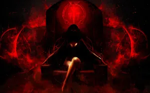 Dark And Fiery Anime Scene Wallpaper