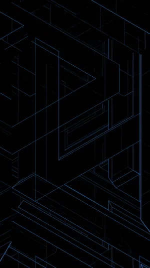 Dark Android Abstract Architectural Sketch Wallpaper